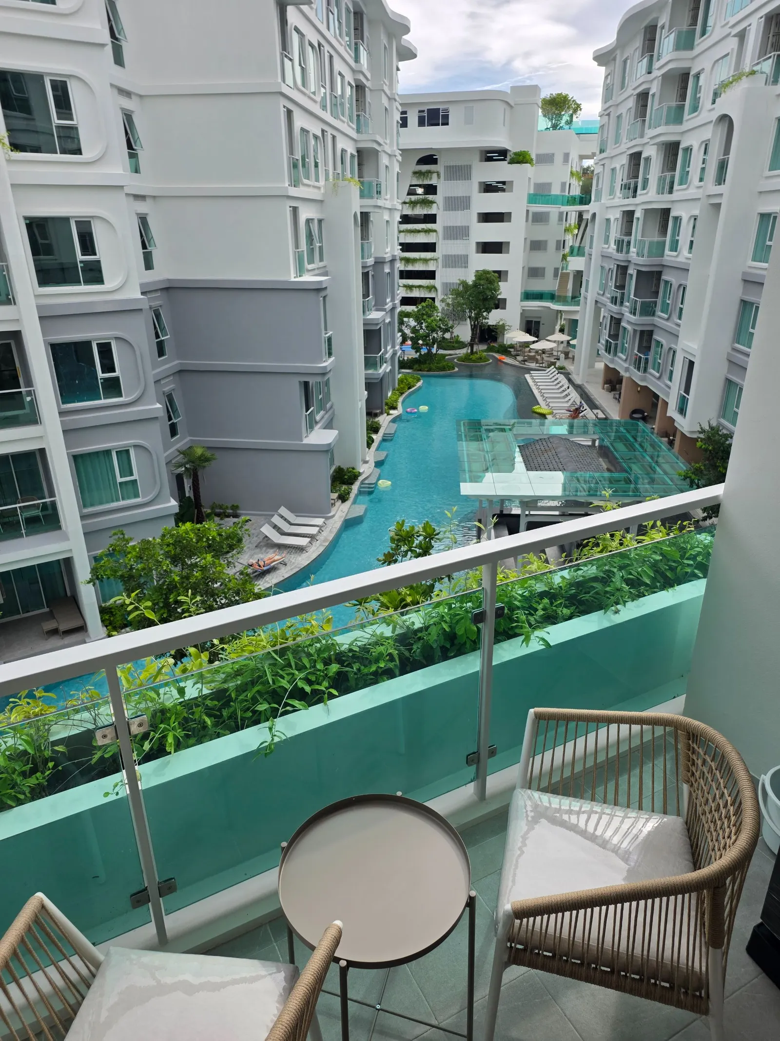 Balcony pool view